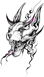 Lynx with split tongue