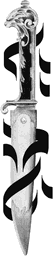 Blade with asemic writing