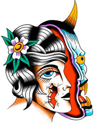 Two-faced hannya lady