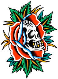Skull rose