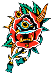 Hannya morph rose