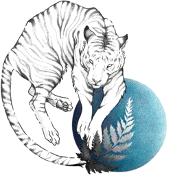 Tiger and Blue Sphere