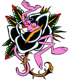 Black rose Pink Panther