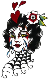 Crying lady head