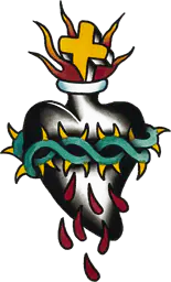 Sacred heart with thorns