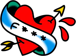 Heart with "F***" Banner