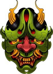 Green hannya mask #2