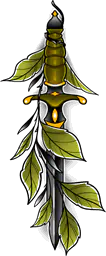 Long sword with leaves