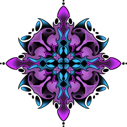 Purple sakura ornament