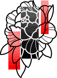 Negative space flower