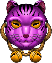 Purple cat mask