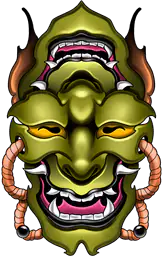 Two face hannya mask