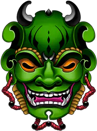 Green hannya mask