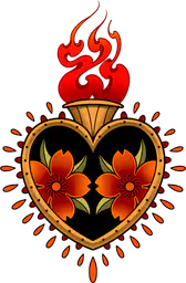 Floral sacred heart