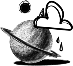 Saturn and Rain Cloud