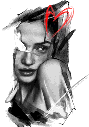 Woman Portrait with Heart