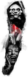 Creepy Faces Dark Art Sleeve