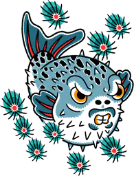 Angry blowfish
